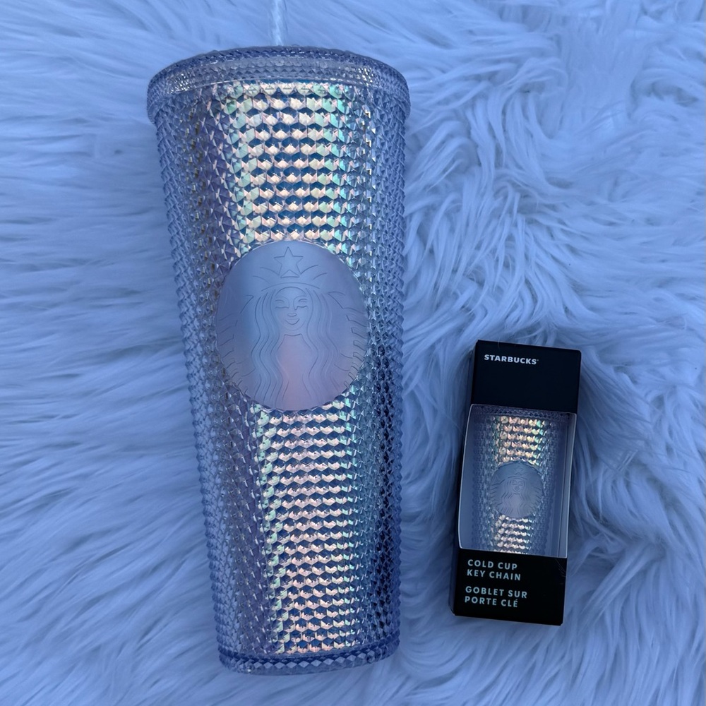 Starbucks Iridescent Cold Cup with Keychain